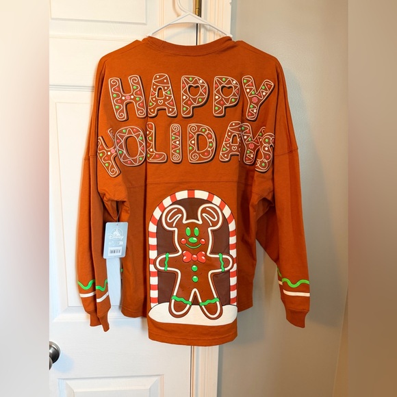 Disney Tops - Disney Orange Gingerbread Spirit Jersey